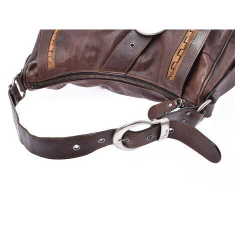 Dior Gaucho Brown Calf Semi Shoulder Bag CHRISTIAN - Picture 3 of 12